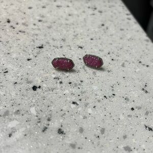 Kendra Scott pink drusy earrings / studs